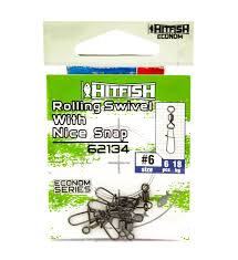 Застежка+вертлюг Hitfish X-Econom Rolling Swivel №7 (уп.6шт/19кг) (62134)