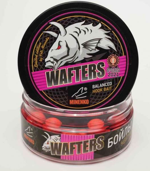 Бойлы нейт.плав. Minenko Wafters Pro Fluo 70гр.15мм. Strawberry (клубника) 5267