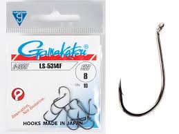Крючки Gamakatsu  LS-5314F Hooks Black  №8 (уп.10шт)  