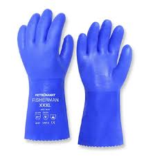 Перчатки Fisherman P6231B 30см. синие  р.ХХL 