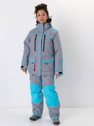 Костюм зимн. Siberia Lady женск.  р.48-50/170-176 (цв.серый/голубой тк.breathable) -35*C (с сумкой)