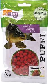Puffi Grizli baits Natural  30гр. Strawberry mini (Клубника)