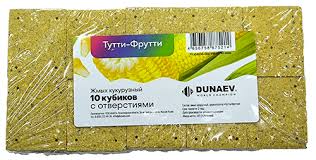 Жмых Dunaev кукурузный с ароматом Тутти-фрутти, с отверстиями, 10кубиков