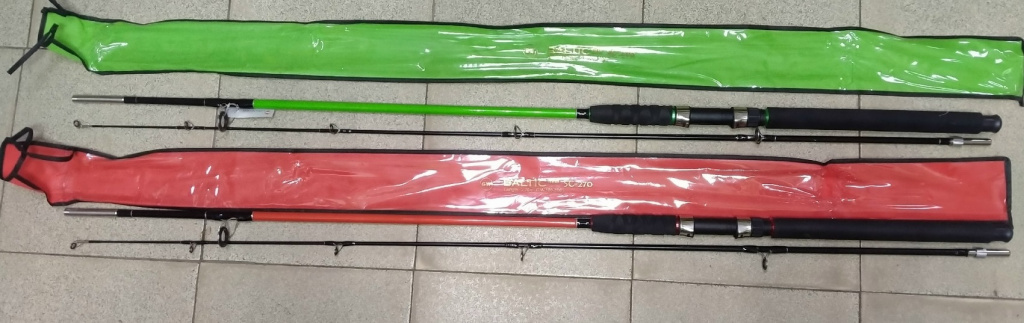 Спин.штек. металлопл. Baltik 2,7м. 100-300гр. (зелен./красн.) с резьбой 