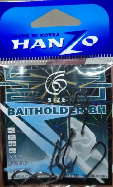 Крючки  HanZo Baitholder -BH  №6  1101BLN (уп.10шт)
