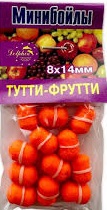  Мини бойлы 8х14мм. Тутти-Фрутти, на резинке