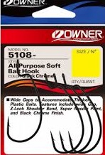 Крючки офсет. Owner 5108-111 №1/0 All Purpose Softbait BC (уп.5шт)