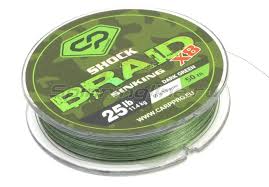 Шок-лидер Carp Pro Shock Braid Pe x8 зел. 25ld 11,4кг. 25м.