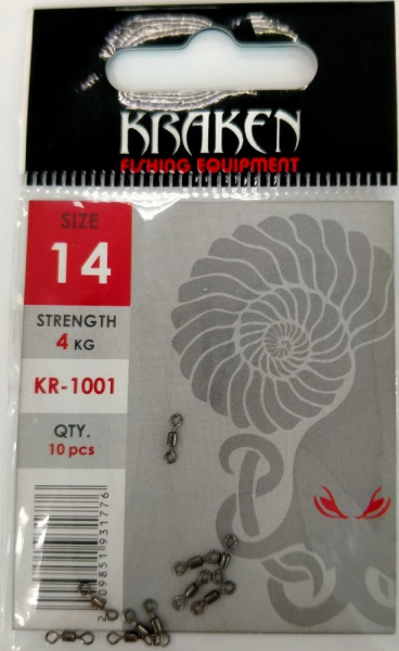 Вертлюг Kraken KR-1001 №12 (уп.10шт/9кг)
