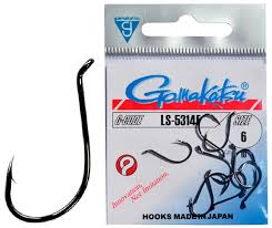 Крючки Gamakatsu  LS-5314F Hooks Black  №6 (уп.10шт)  