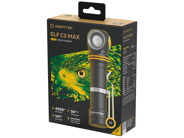 Фонарь Armytek Elf C2 Max USB-C Теплый свет (4300 Lumen)