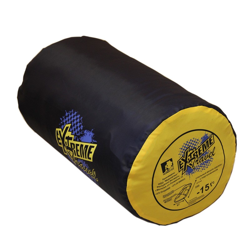 Спальн. мешок-одеяло Mednovtex Extreme -15*C с подголовн. 250х97см. Флис