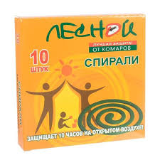 Спираль от комаров Лесной, защита 10часов (уп.10шт.)