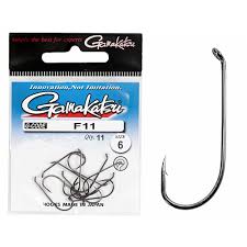 Крючки Gamakatsu  F11  №6 New Label Hooks Black (уп.11шт)