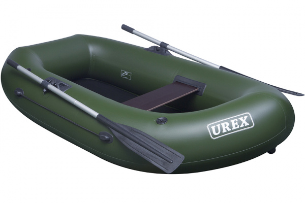 Лодка Urex -15 ПВХ 1местн.(зелен./сумка) с веслами